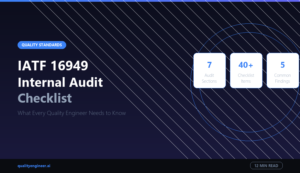 IATF 16949 Internal Audit Checklist: What Every Quality Engineer Needs to Know